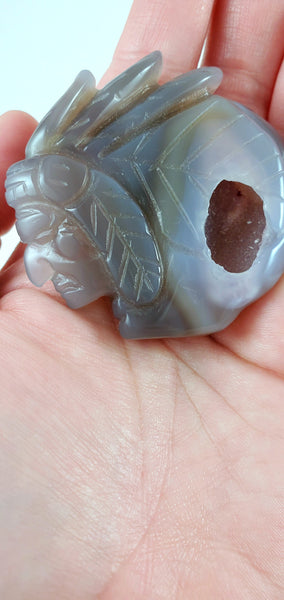 Agate Druzy Indian Head