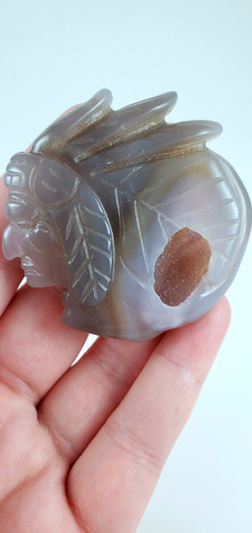 Agate Druzy Indian Head