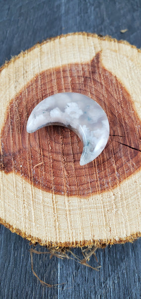 Cherry Blossom Agate Moon