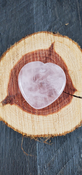 Rose Quartz Heart Worry Stone