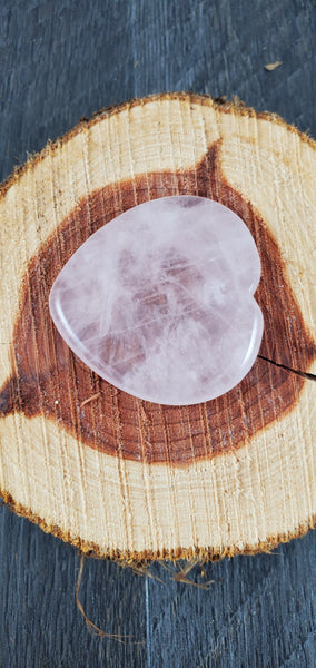 Rose Quartz Heart Worry Stone