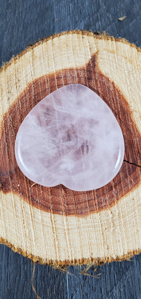 Rose Quartz Heart Worry Stone