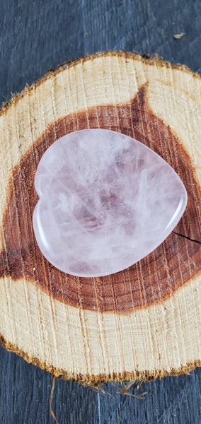 Rose Quartz Heart Worry Stone