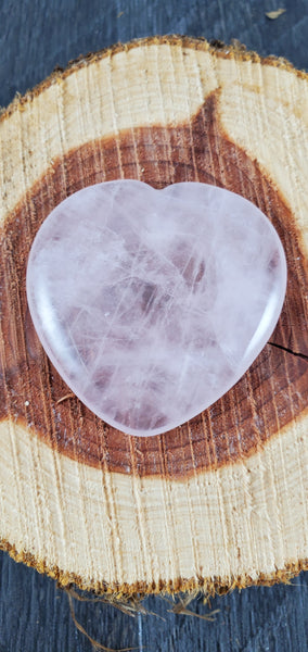 Rose Quartz Heart Worry Stone