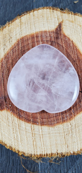 Rose Quartz Heart Worry Stone