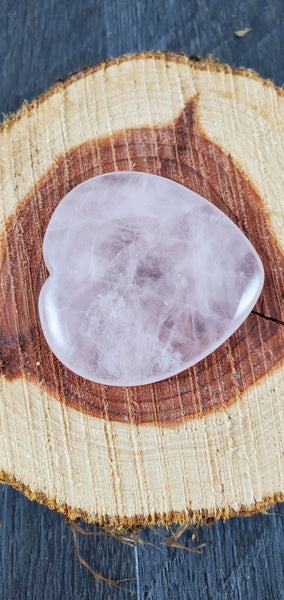 Rose Quartz Heart Worry Stone