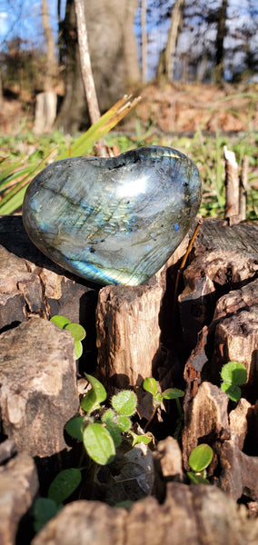 Labradorite Heart
