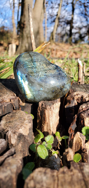 Labradorite Heart