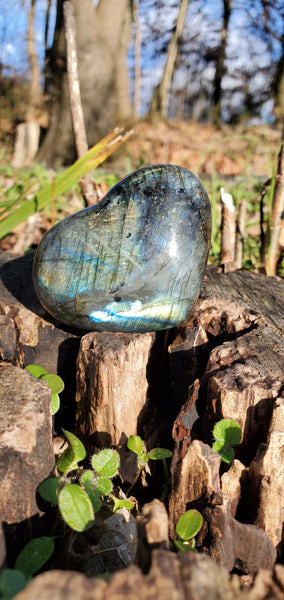 Labradorite Heart