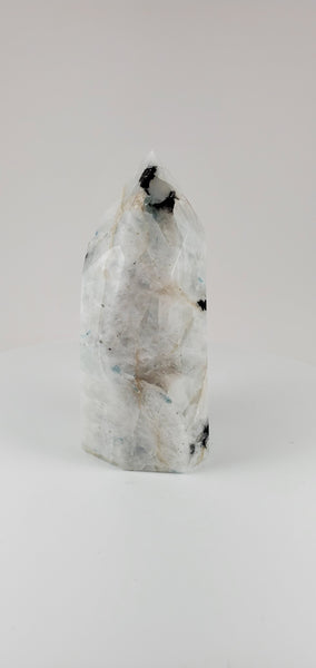 Rainbow Moonstone Hand-Carved Point #1