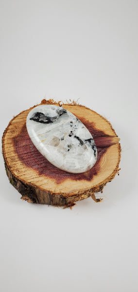 Rainbow Moonstone Hand-Carved Palm Stone