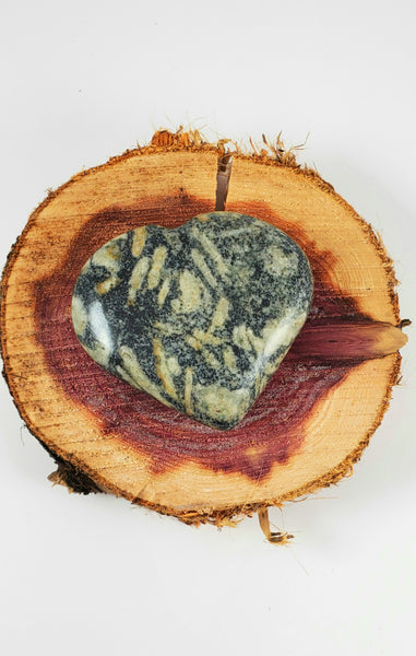 Galaxy Jasper Heart - Hand Carved