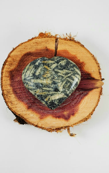 Galaxy Jasper Heart - Hand Carved