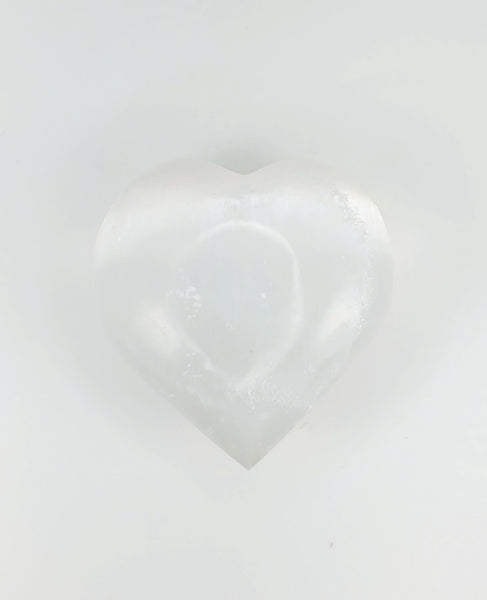Selenite Heart - Hand carved