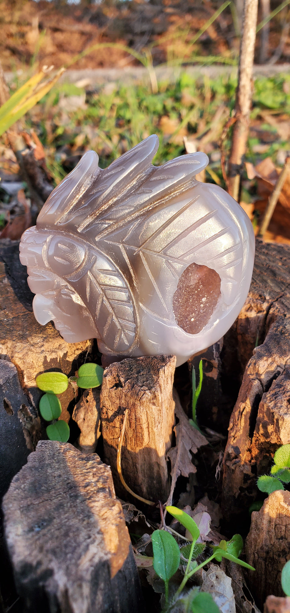 Agate Druzy Indian Head