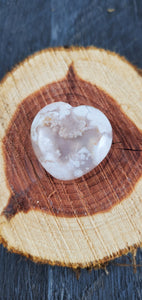 Cherry Blossom Agate Heart