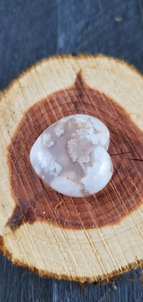 Cherry Blossom Agate Heart