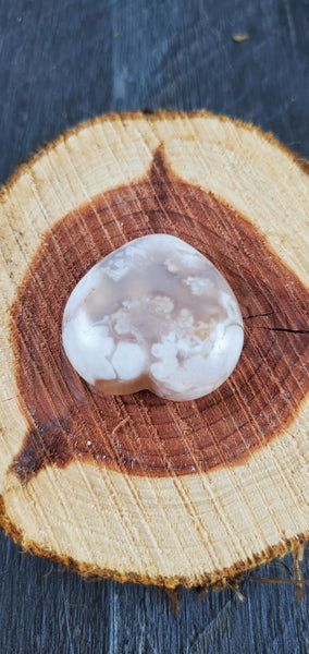 Cherry Blossom Agate Heart