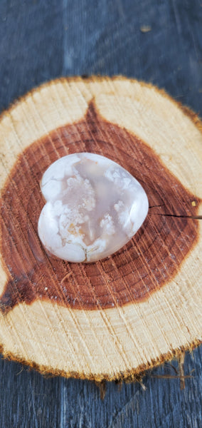 Cherry Blossom Agate Heart