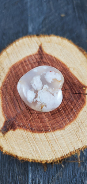 Cherry Blossom Agate Heart