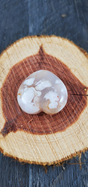 Cherry Blossom Agate Heart