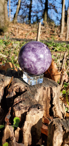 Lepidolite Sphere